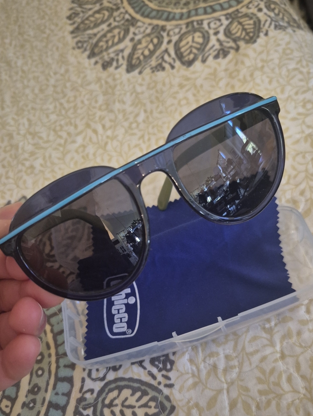 Boys Italian CHICCO Sunglasses with Blue Accent 5-7 YEARS